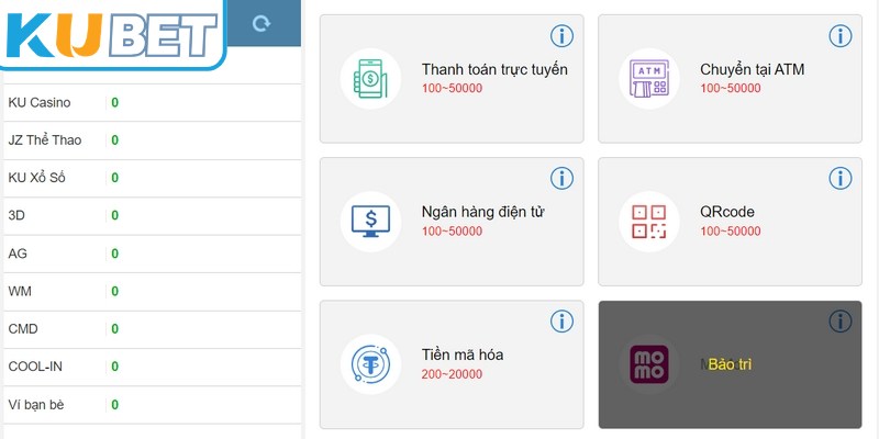 Nạp tiền KUBET ghi điểm tuyệt đối bởi các thao tác đơn giản nhất